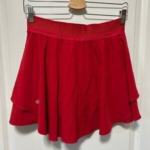 Red Lululemon Court Rival skirt, like new